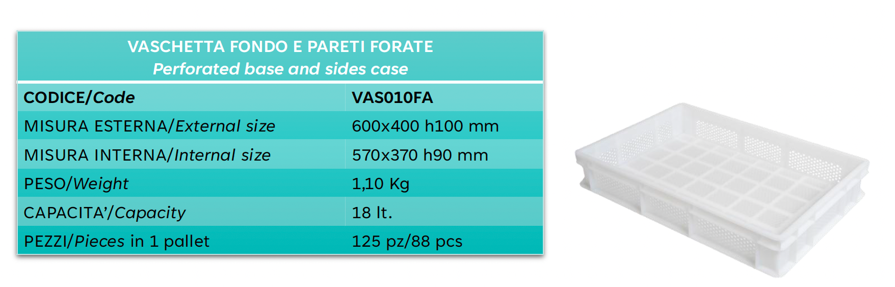 GENUSDEI | Cassetta Forata x Pasta 60X40