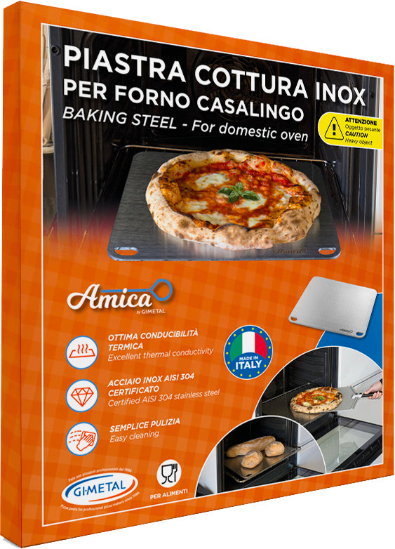 GI.METAL | PIASTRA COTTURA INOX FORNO CASALINGO