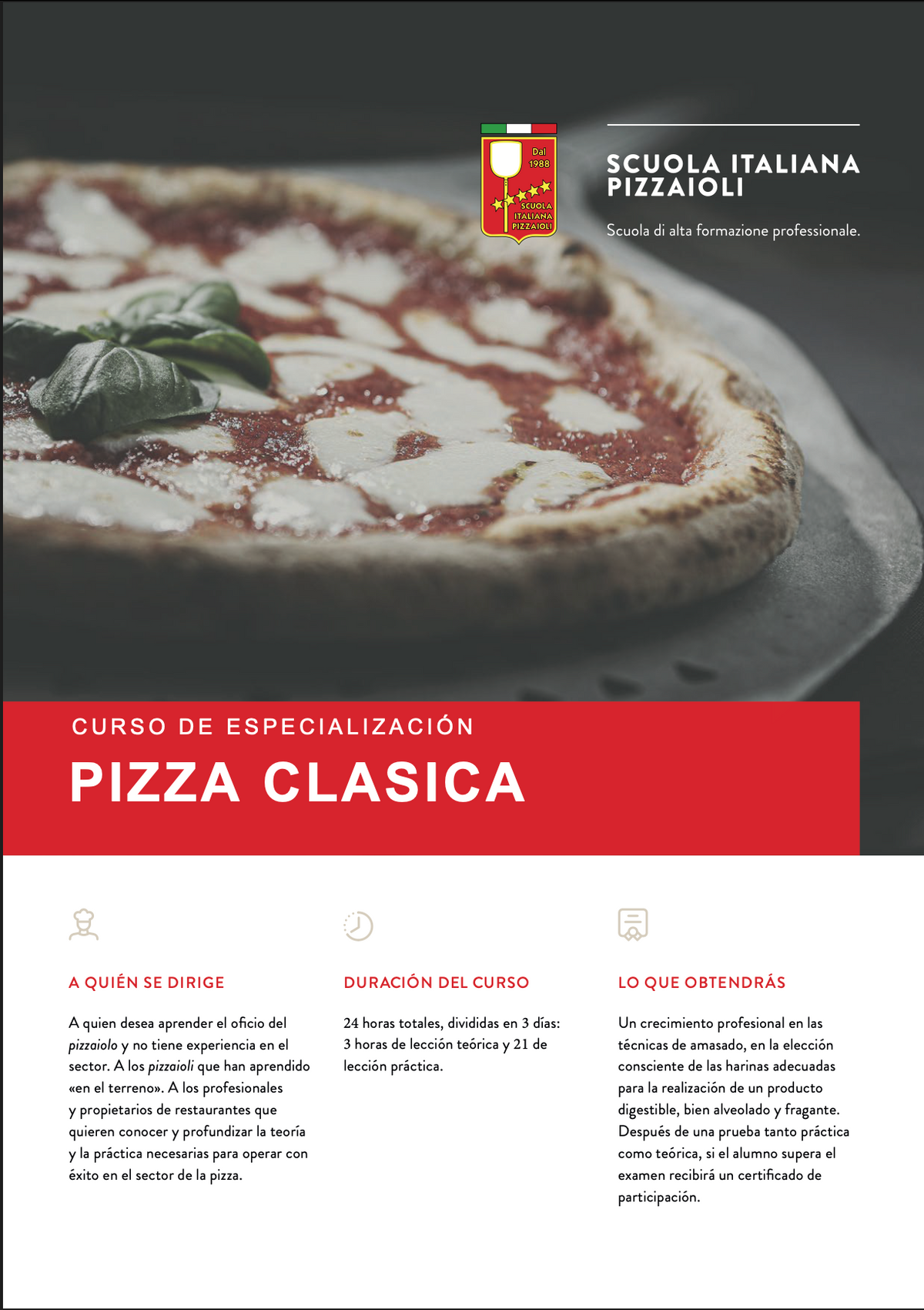 Curso Pizza Clásica Italiana (3 días)